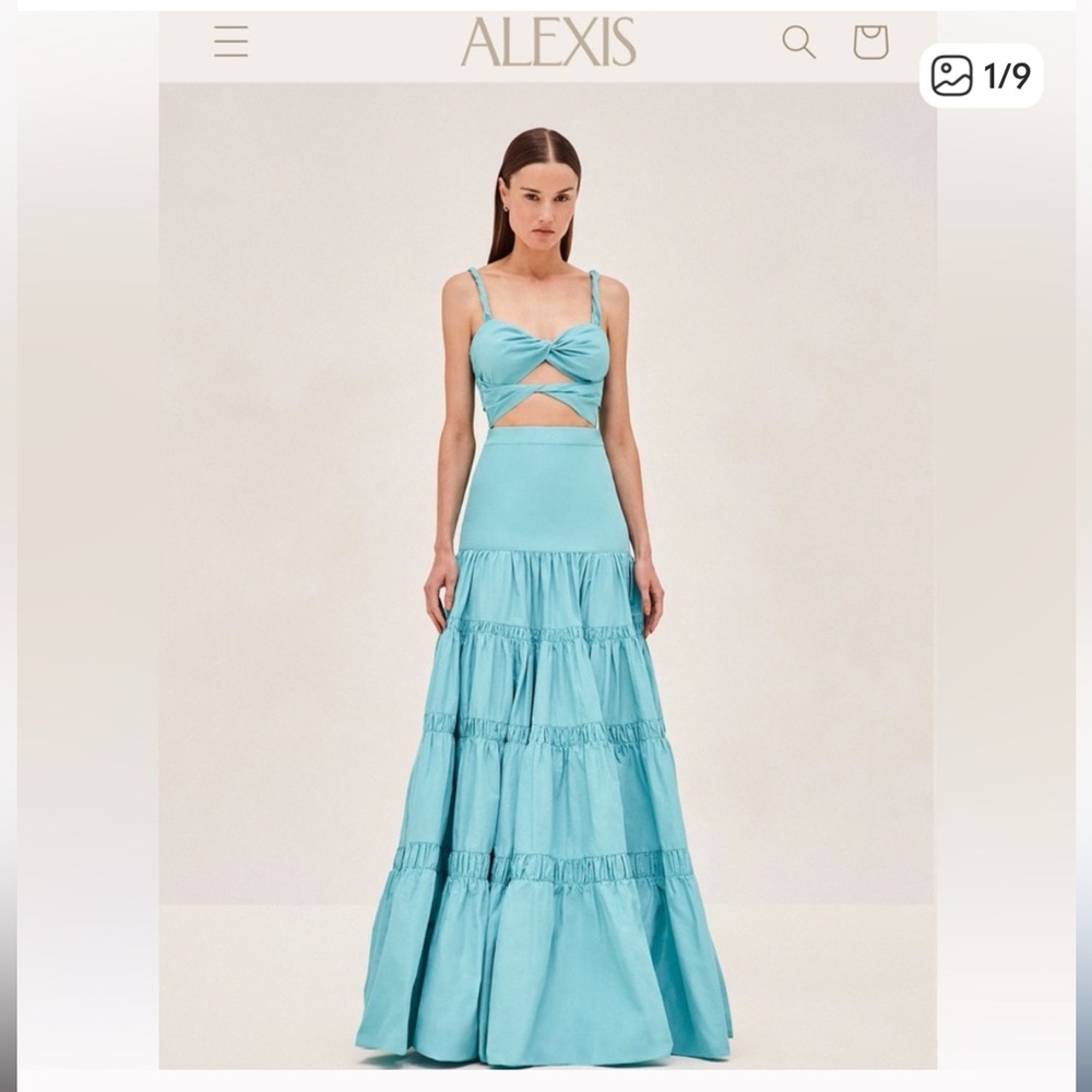 Alexis Chantalle Dress Size Small in Aqua, Originally $925